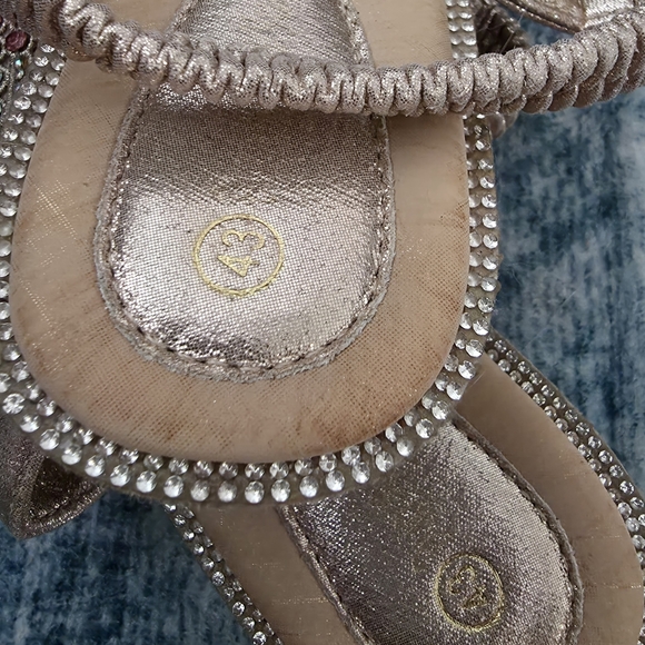 Embellished Gold Sandals - Picture 4 of 4